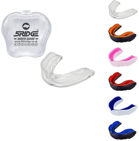 Protège-dents professionnel pour sports de contact, rugby, arts martiaux, karaté, MMA, boxe, hockey, football - Flexible jeunes et adultes (Junior, Transparent)