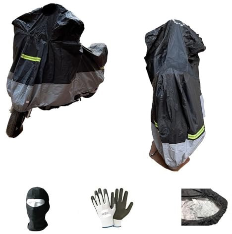 Kompatibel mit Keeway F-Act 50 CC 2T Evo Sport Motorradabdeckung aus Plüsch, wasserdicht, kratzfest, Abdeckung für Motorroller, Mops, Regenschutz, Staub- und Exkrement-Abdeckung
