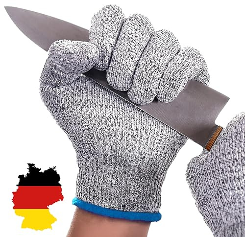 ZWERKZEUG PREMIUM Schnittschutzhandschuhe Küchenhandschuhe Kreuzfaser-PE-Stoff – Schnittfest – Komfortables & dehnbares Material – Hoher Schnittschutz E – ANSI CUT A9