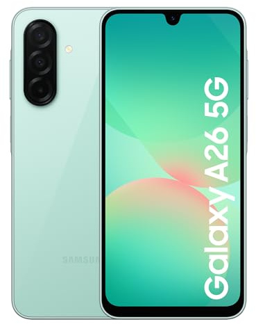 Samsung Galaxy A26 5G Smartphone, Awesome Intelligence, 8GB Memory, 256GB Storage, 50MP Camera, Light Green, 3 Year Extended Warranty (UK Version)