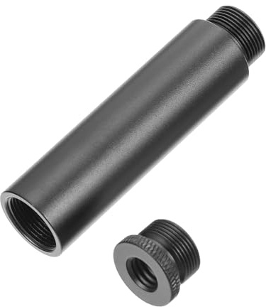 BESPORTBLE Robustes Aluminium Verlängerungsrohr für Mikrofonständer in Schwarz Universelle Mikrofonverlängerung zum Ausziehen und Zerlegen Erweiterung für Mikrofonarm