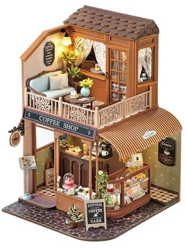 Lpoppcx Kit De Casa Miniatura | Maquetas De Casas Miniaturas De Madera 3D - Actividad Decorativa para Vincular Padres E Hijos - Proyectos Creativos para Adolescentes Y Niños