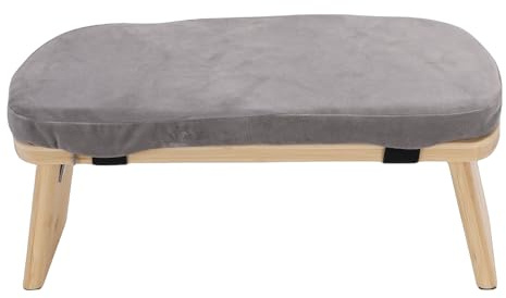 HELEVIA Panca da meditazione, pieghevole, in legno, con chiusura magnetica a cerniera e imbottitura antiscivolo, per la cerimonia di relax a casa