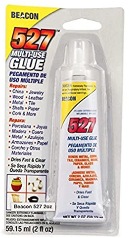 Beacon 527 Multi-Use Glue, 59ml Medium Tube - Waterproof and can be used for Fabric, Foam & Metal - UVA Resistant - Clear Strong Leather Glue for Crafts, Repairs, & DIY Projects
