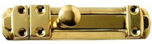 Merriway BH02590 Tower Surface Slide Door Bolt, 150mm (6 inch) - Polished Brass