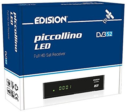 Edision piccollino LED Full HD Récepteur Satellite (DVB-S2, HDTV, HDMI, péritel, 2 x USB 2.0, LAN, Lecteur de Cartes)