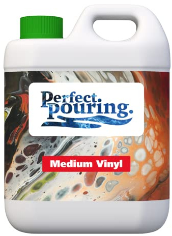 Perfect. pouring. Medium Vinyl 1 Liter | Farbadditiv für Acrylic Pouring | optimierte Verlaufseigenschaften und kein Verblassen der Pouring Farben