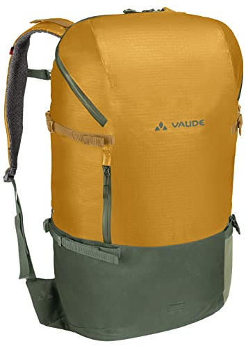 VAUDE Cityrucksack CityGo 30 L, wasserdicht & leicht, Caramel | Wasserdichter Rucksack Damen & Herren – leichter Daypack für Städtetrips mit Laptop-Fach