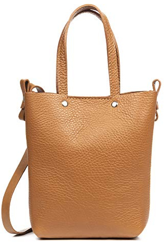 FIRENZE ARTEGIANI. Italie Sac à bandoulière pour femme en cuir véritable Dollaro. Made in Italy. Vera Pelle Italiana.17 x 5 x 19 cm, Cuir, Utilitaire