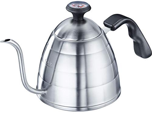 Westmark Vattenkokare med Svanhals, med termometer som är lämplig för induktion, Brasilia Plus, 18/8 rostfritt stål, 24582260