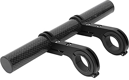 Extensor de manillar de bicicleta, aleación de aluminio Multifuncional Extensor de manillar de bicicleta Soporte de extensión de manillar de bicicleta Código Tabla Soporte de luz Soporte(Negro)
