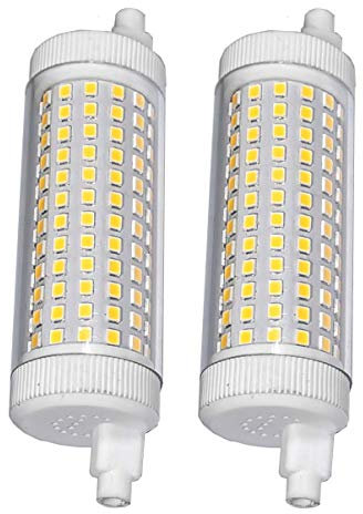 QLEE LED R7s 118mm 20w Dimmbares Licht Double Ended J J118 4.7 Zoll 2500lm Äquivalent 200w Halogen Wolfram Licht Warmweiß Scheinwerfer Arbeitslicht Garage Landschaftsbeleuchtung 2PCS