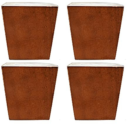 4 Stück Möbelfüße,Massivholz Möbelbeine,Eckig Beine Aus Kiefernholz,Ersatz Holz Tischbeine,Trapez Pyramide Möbelfüsse,für Stühle,Schrank,Couch,Bett,Büromöbel,Walnussfarbe (12cm)