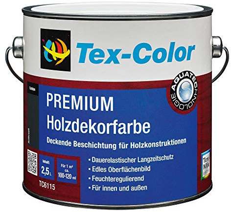 TEX-COLOR PREMIUM HOLZDEKORFARBE - 0.75 LTR (ANTHRAZIT) [SP]
