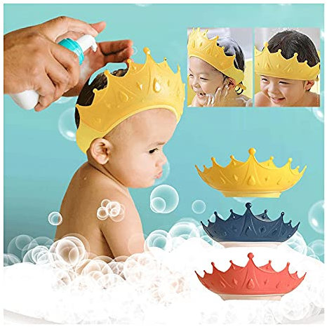 Tonsee Shampoo Schutz für Kinder Duschhaube 3 Stücke Kinder Haarwaschbecher Einstellbare Baby Duschhaube Shampoo Schutz, Hilfsmittel Augenschutz und Ohrenschutz für Baby Kinder