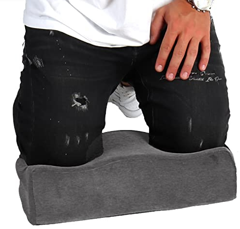 Kneeling Pad Comfort Memory Foam - Extra Thick Knee Cushion Floor Sitting for Work, Mechanics, Construction, Gardening, Yoga, Bath Kneeler for Baby Bath -Provide Support for Knees & Elevation (Gray)