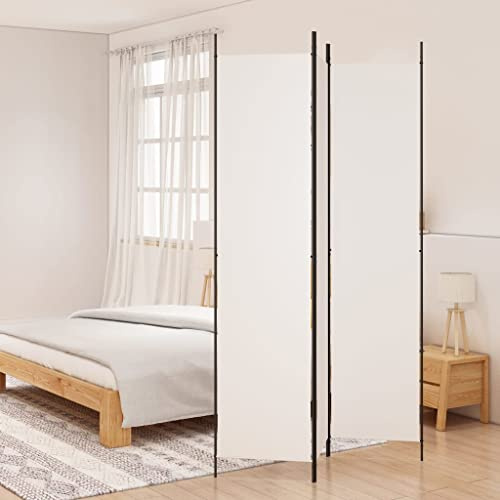 HOMIUSE 150x220 cm Raumteiler Paravent Trennwand Balkon Sichtschutz Paravent Raumteiler Innen Sichtschutz Garten Balkonschutz Seitenmarkise Ausziehbar Stellwand Weiß