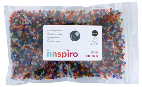 INNSPIRO Glassteine, rund, glasiert, 3,0 mm, 8/0, 500 g.