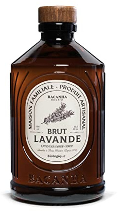 BACANHA - Sirop Bio et Brut - Sirop de Lavande - Pour Cocktail, Eau, Limonade et Thé Glacé - 400 mL