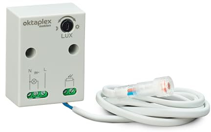 Oktaplex Pink Mini Recessed Twilight Switch Twilight Sensor Outdoor IP65 Outdoor and Indoor 230V White