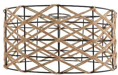 MagiDeal Seilgewebter Lampenschirm, Hängelampenschirm Dekoration, Ersatz Rustikaler Staubdichter, Böhmischer Lichtschirm Deko Laternen Abdeckung