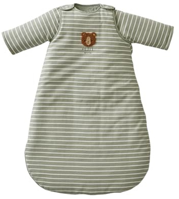 Vertbaudet Baby Winterschlafsack mit Bär oder Fuchs grün gestreift/grüner wald 68CM