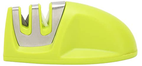 Knife Sharpener Mini Mouse Type Knife Sharpener 2 Stages Anti Slip Base Tungsten Steel Knife Sharpener with Rubber Handle for Kitchen