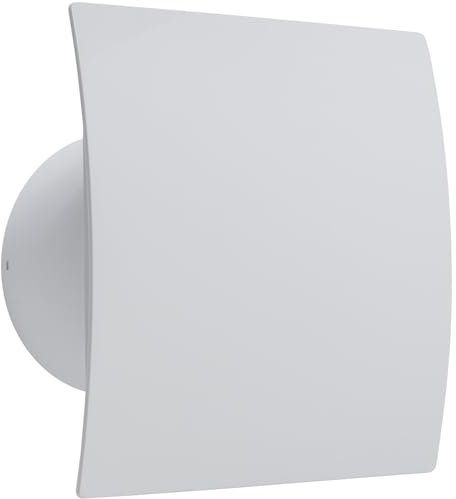 Vent Systems Badlüfter 125mm Weiß Wasserdicht Badventilator mit Timer (3-30min) - IPX4 42dB 18W 175m³/h Wand und Decken Montage - Geräuscharmer Energieeffizienter Ventilator für Küche und Bad