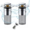 Filtro di scarico a pavimento, in acciaio inox, 2 pezzi, con colino, tappo per lavandino, universale, per bagno e cucina, per tubi di scarico da 34 a 40 mm