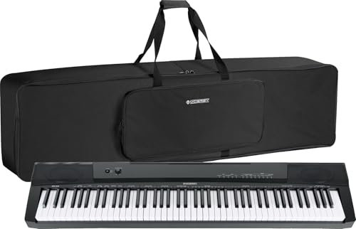 McGrey BS-88 Keyboard Taschen Set - Einsteiger-Keyboard in Stagepiano-Optik mit 88 Tasten - 146 Klänge - Split-, Dual- und Twinova-Funktion - inklusive Sustain-Pedal und Keyboardtasche - schwarz