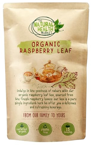 Organic Raspberry Leaf Tea Bags – 15 Count | Herbal Tea for Pregnancy Support | Grown in Europe | Caffeine-Free & Biodegradable | Made in the UK
