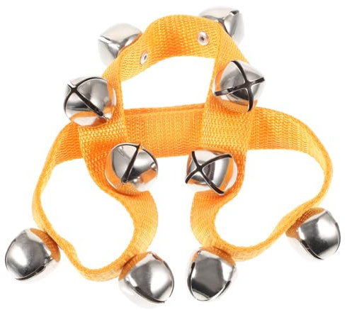 JEWEDECO Tanzgürtel Für Jungen Und Mädchen 10 Stück Handgelenk- Und Knöchelband Glocken Handschlaginstrumente Bauchtanz-taillenkette Früherziehung Tanzglocke Robust Bequem