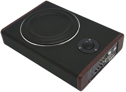 BZYFJB 8 Inch 600W Underseat Car Audio Ultra Slim Compact Active Subwoofer System, Audio Amp Sub Bass Box Speaker For All Cars With 12V Power Supply Can Be Used