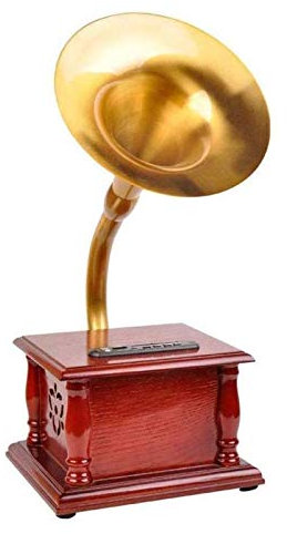 Vinyl Player Vintage, Bluetooth Phonograph Record Player Portable Version Retro Style Subwoofer Speakerw/Aux-in FM/AM Radio with Speakers Gramophone