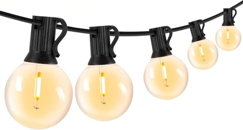 LUCUHM Luci all'aperto della stringa di 60M 200FT con telecomando - luci della stringa del patio del LED per il caffè esterno del cortile