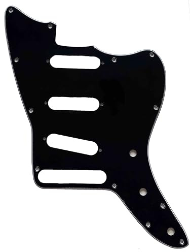 Für US Fender American Special Jazzmaster SSS Style Gitarren Pickguard Teile (3-lagig, schwarz)