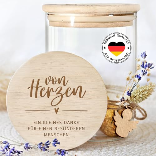 Grandora Vorratsglas mit Gravur Geschenkidee für Mama, Lehrer oder Kollegen Aufbewahrungsglas Geschenk Keksdose Erzieherin Abschiedsgeschenk Jobwechsel XHG1009-01