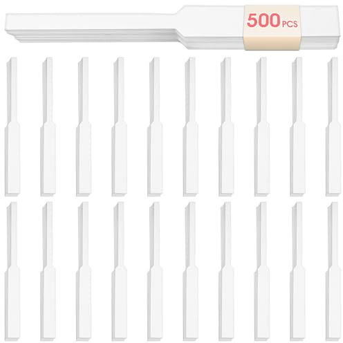 Ouligay 500 PCS Perfume Tester Strips Perfume Test Strips Disposable White Perfume Paper Strips for Essential Oils, Aromatherapy and Scents Testing