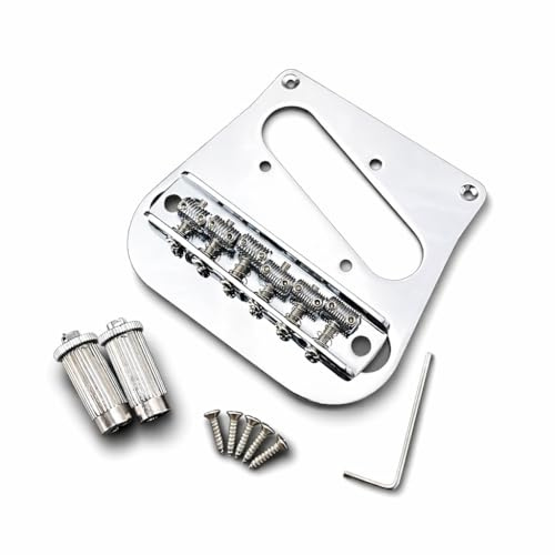 Tele Bridge Plate & 6-Saddle Bridge for Bigsby B5 and B50 - Chrome - BSS1/TBP1