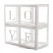 Baby Shower Decoration pour Garçons,Transparent Baby Balloon Boxes,Boîtes à Ballons Transparentes Blanches Avec Lettres,4 Lettres,Boîtes Bébé pour Baby Shower,Fête D'anniversaire,DIY,(LOVE)