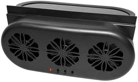 Ventola di scarico per auto a 3 ventole USB e a energia solare, ventola di raffreddamento silenziosa per radiatore automobilistico, con interruttore indipendente