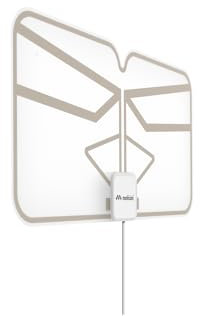 Meliconi Antenna TV Amplificata FLEXI per interni – DVB-T2 HEVC, DVB-T HD, Radio DAB+, Portata 30 km, USB, Interna, Ripiegabile, Filtro LTE/5G, per Casa e Camper