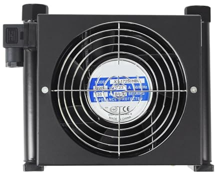 AJ0510TB-CA 10L/min Radiatore ad aria idraulico con radiatore a flusso di cassa Scambiatore di calore for raffreddamento olio Piastra di raffreddamento olio Radiatore a perno Ampia area di dissipazion