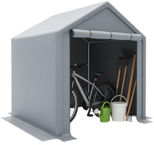 Fahrradgarage & Geräteschuppen – 200x190x170 cm Outdoor Lagerzelt mit Windschutz, wasserdicht & stabil für Garten (200x190x170 cm)
