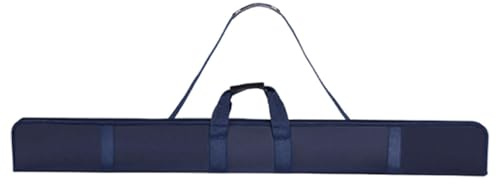 Ronyme Étui de Queue de Billard 3/4 Portable de 130 cm, bandoulière réglable, Design à Deux Fentes, Tissu en Nylon Professionnel résistant à l'eau, Bleu Foncé