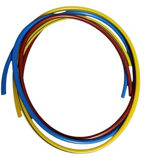 Buyers Point 6mm Mixed Colours PVC Wire Sleeving - Brown, Blue, Green/Yellow (3 count) - Electrical Accessory