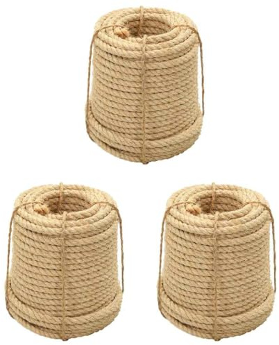 Genérico Cuerdas de sisal 3 uds 14 mm,Bricolaje,Accesorios de Bricolaje,Cadenas, Alambre y Cuerda,Sogas y Cuerdas metálicas-3196228