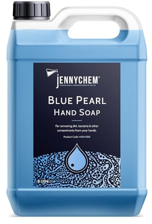 5L Blue Pearl Antibacterial Hand Soap – Bulk Liquid Hand Wash Refill – Gentle & Effective – Ideal for Office, Workplace, Kitchen or Washroom Use
