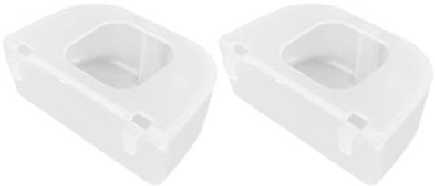 GLEAVI 2pcs Hanging Bird Cage Food Bowl, Pigeon and Parrot Feeder with Flip Cover, Indoor Sturdy Bird Food Holder for Cage Feeding Supplies