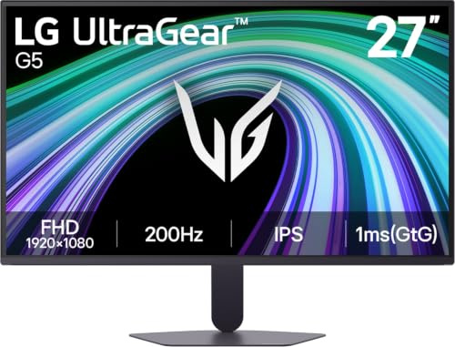 LG Monitor Gaming Ultragear 27G523B-B - 27'', IPS, Negro | FHD (1920 x 1080), 200 Hz, 1 ms, NVIDIA G-Sync, FreeSync Premium, Panel IPS, HDR10, Crosshair, FPS Counter, Black Stabilizer